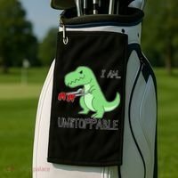 I Am Unstoppable Dinosaur Golf Towel thumb 2