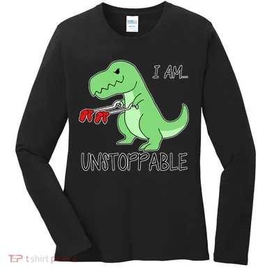 I Am Unstoppable Dinosaur Women's Long Sleeve Shirt