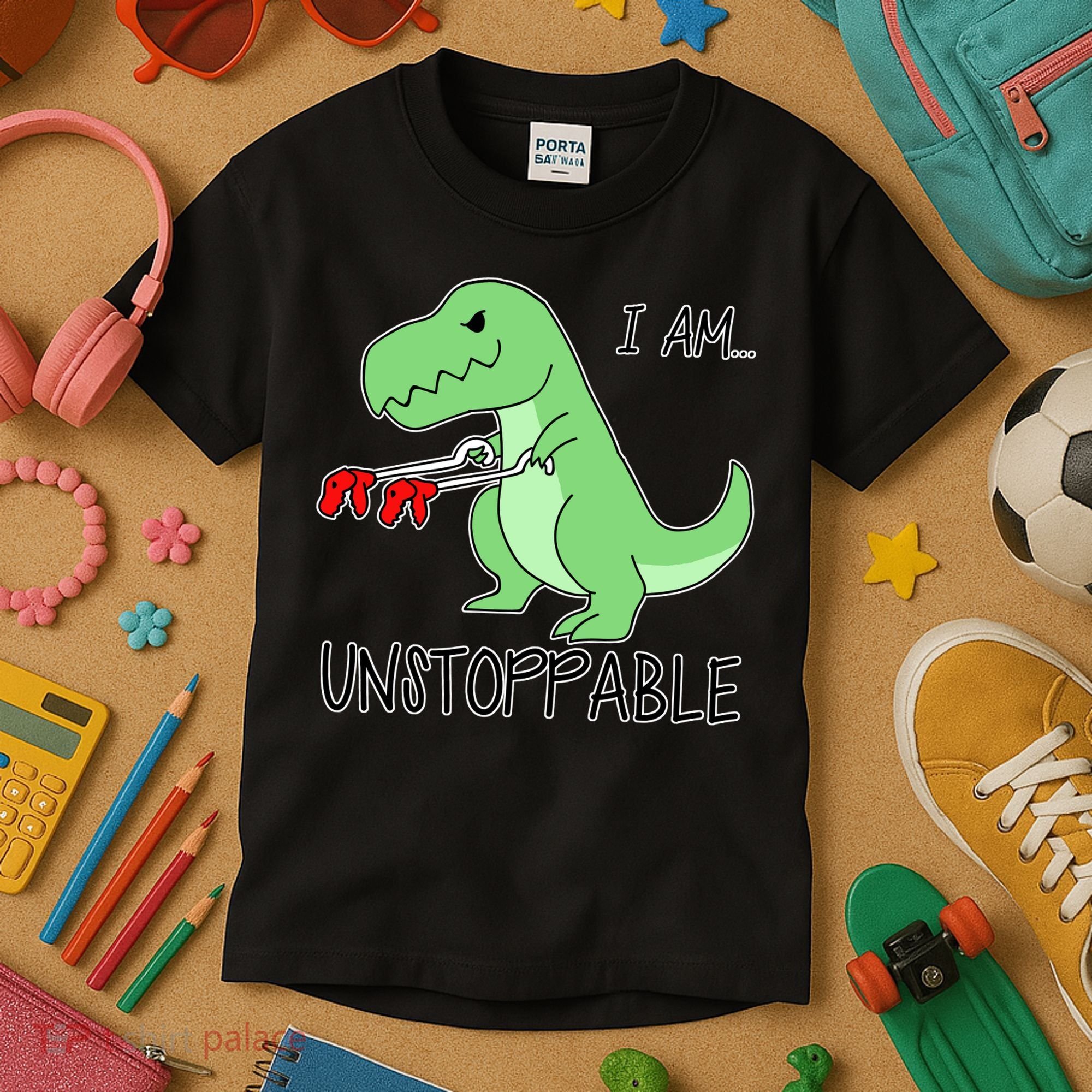 I Am Unstoppable Dinosaur Kids T-Shirt