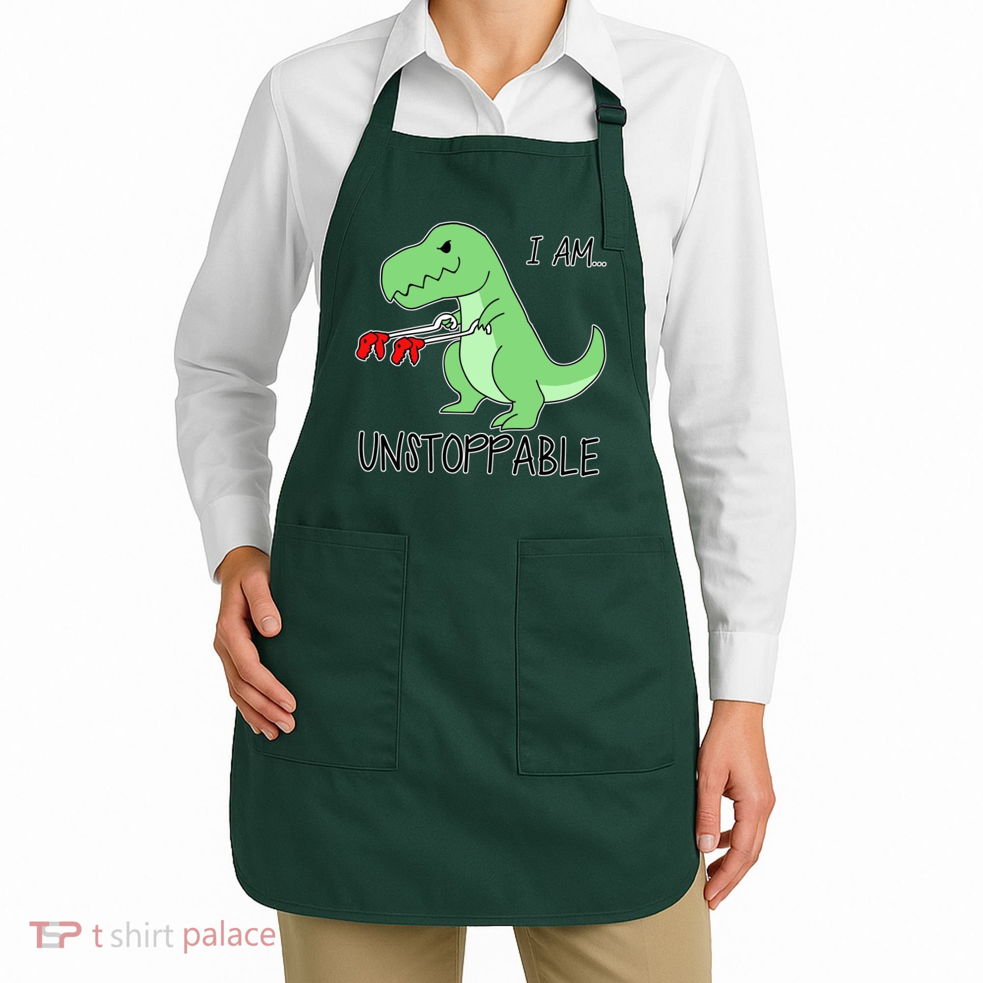I Am Unstoppable Dinosaur Apron