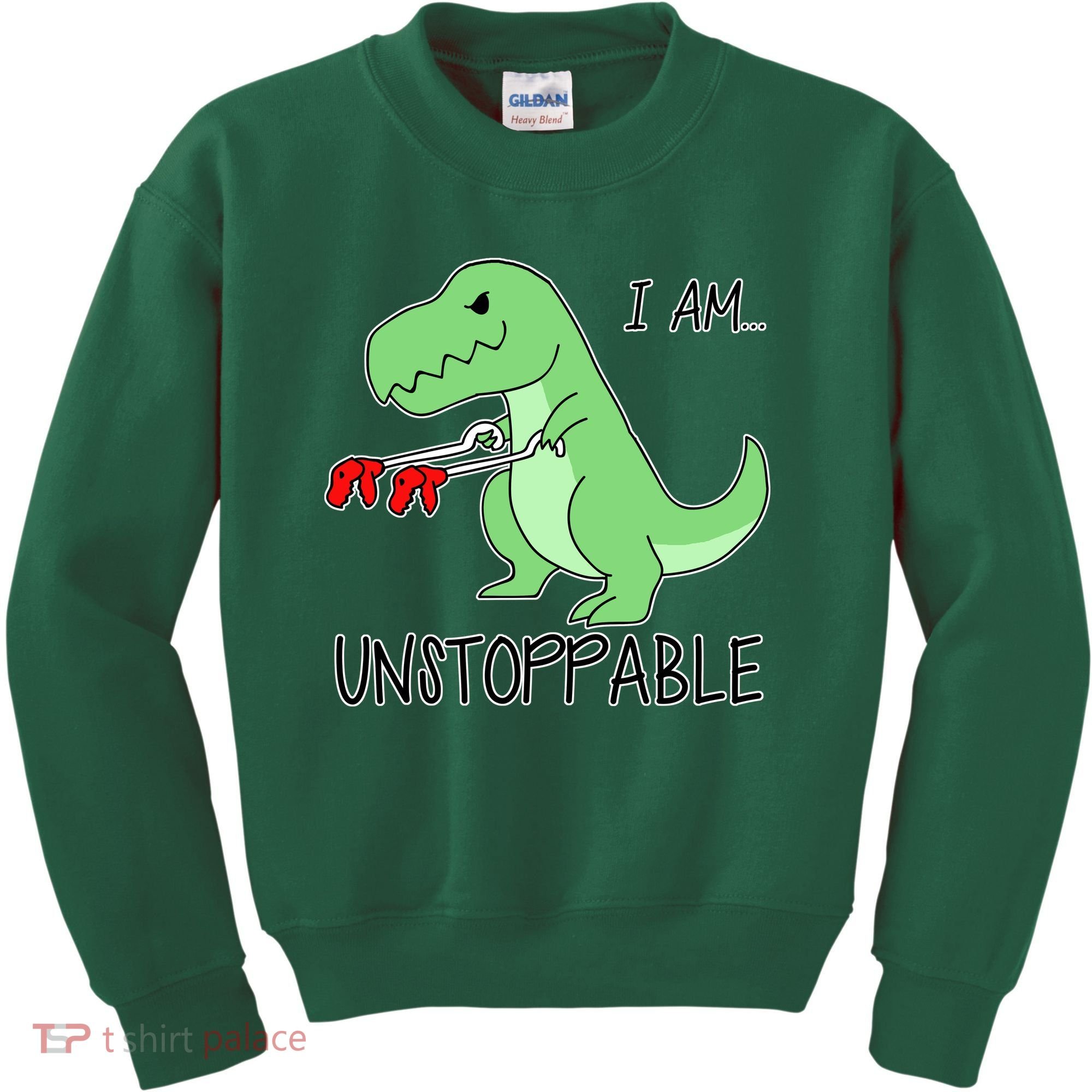 I Am Unstoppable Dinosaur Kids Sweatshirt