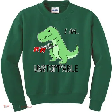 I Am Unstoppable Dinosaur Kids Sweatshirt