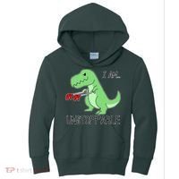 I Am Unstoppable Dinosaur Kids Hoodie thumb 0