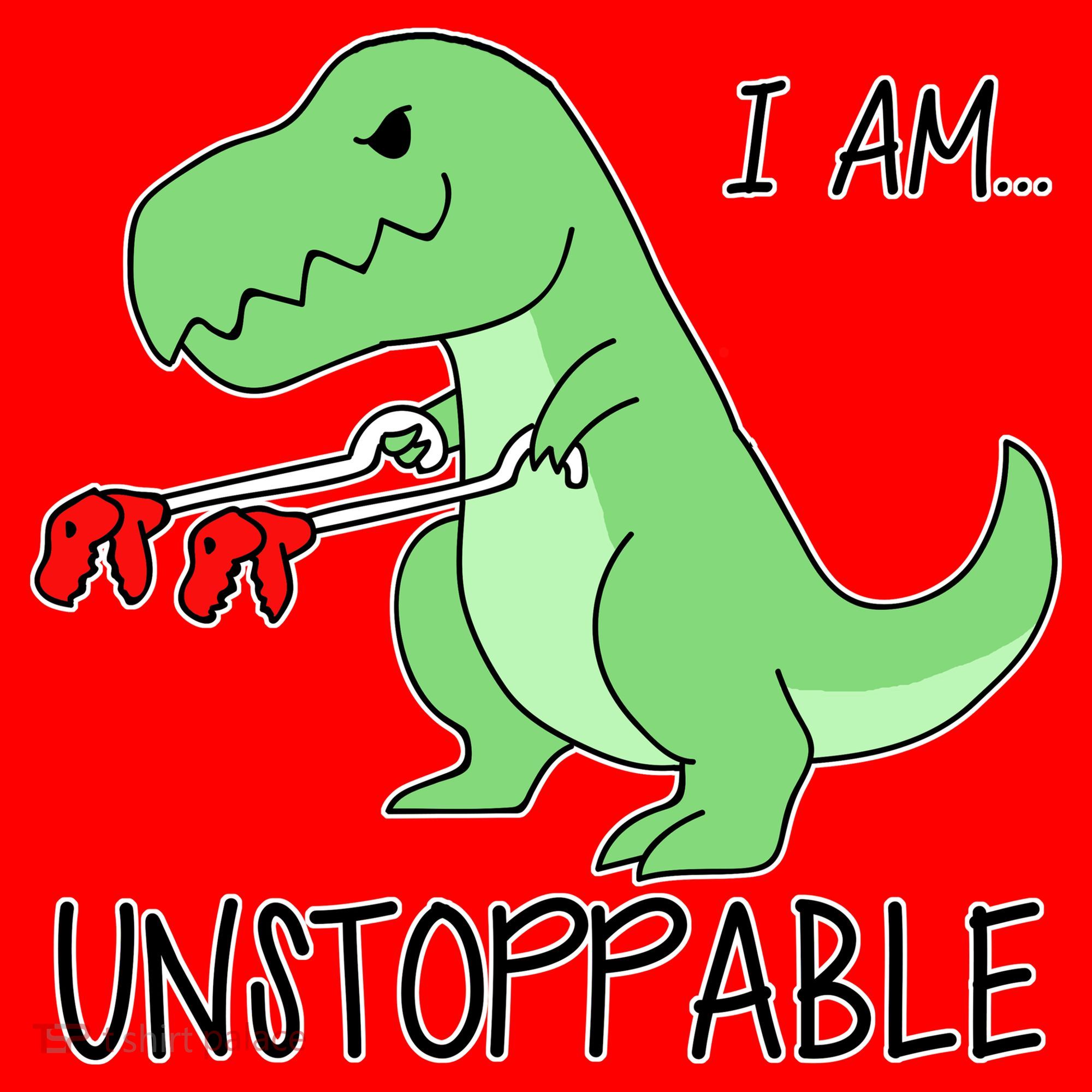 I Am Unstoppable Dinosaur Santa Hat