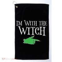 I Am With The Witch  Golf Towel thumb 0