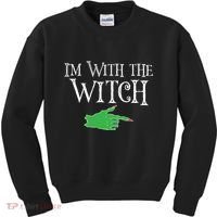 I Am With The Witch  Kids Sweatshirt thumb 0