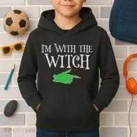 I Am With The Witch  Kids Hoodie thumb 2