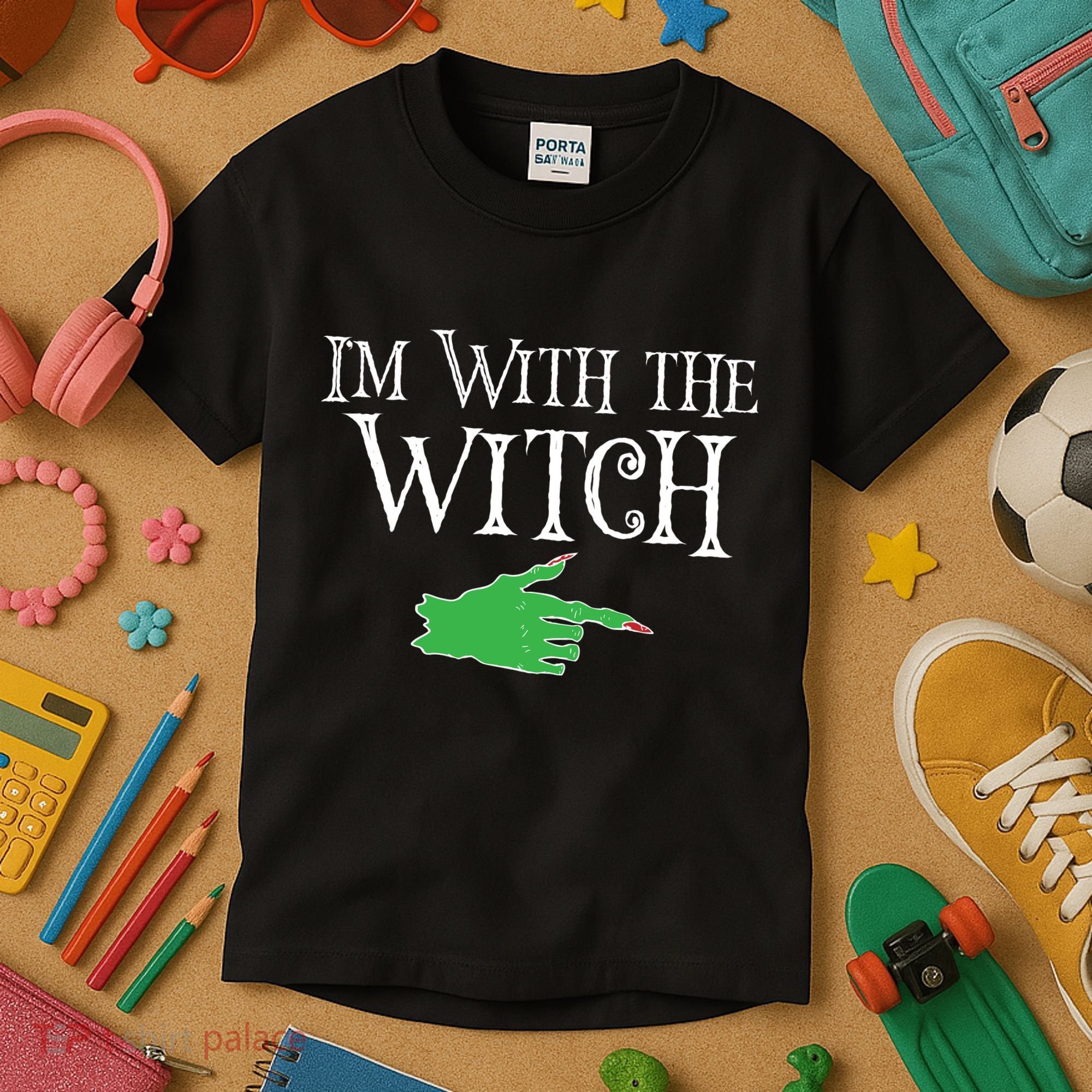 I Am With The Witch  Kids T-Shirt