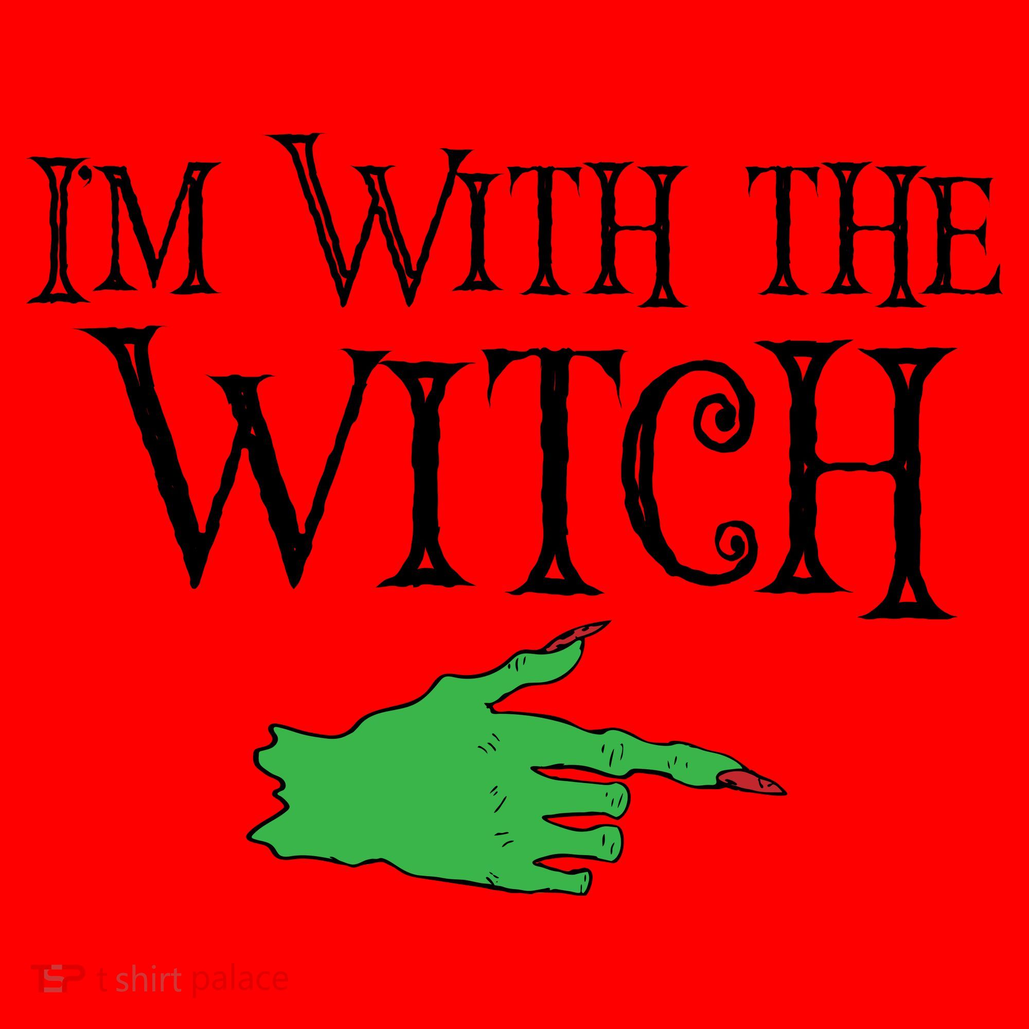 I Am With The Witch  Santa Hat