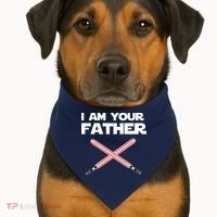 I Am Your Father Dad Lightsaber USA-Made Doggie Bandana thumb 1