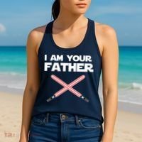 I Am Your Father Dad Lightsaber Women's Tank Top thumb 2