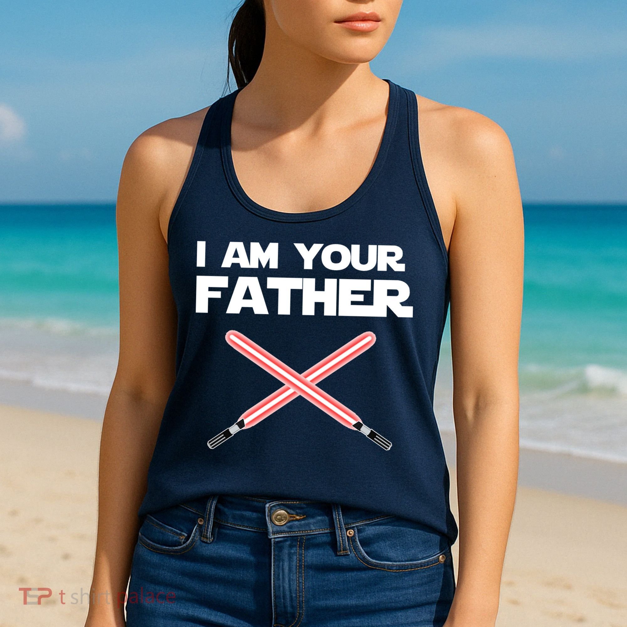 I Am Your Father Dad Lightsaber Women's Tank Top