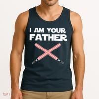 I Am Your Father Dad Lightsaber Tank Top thumb 3