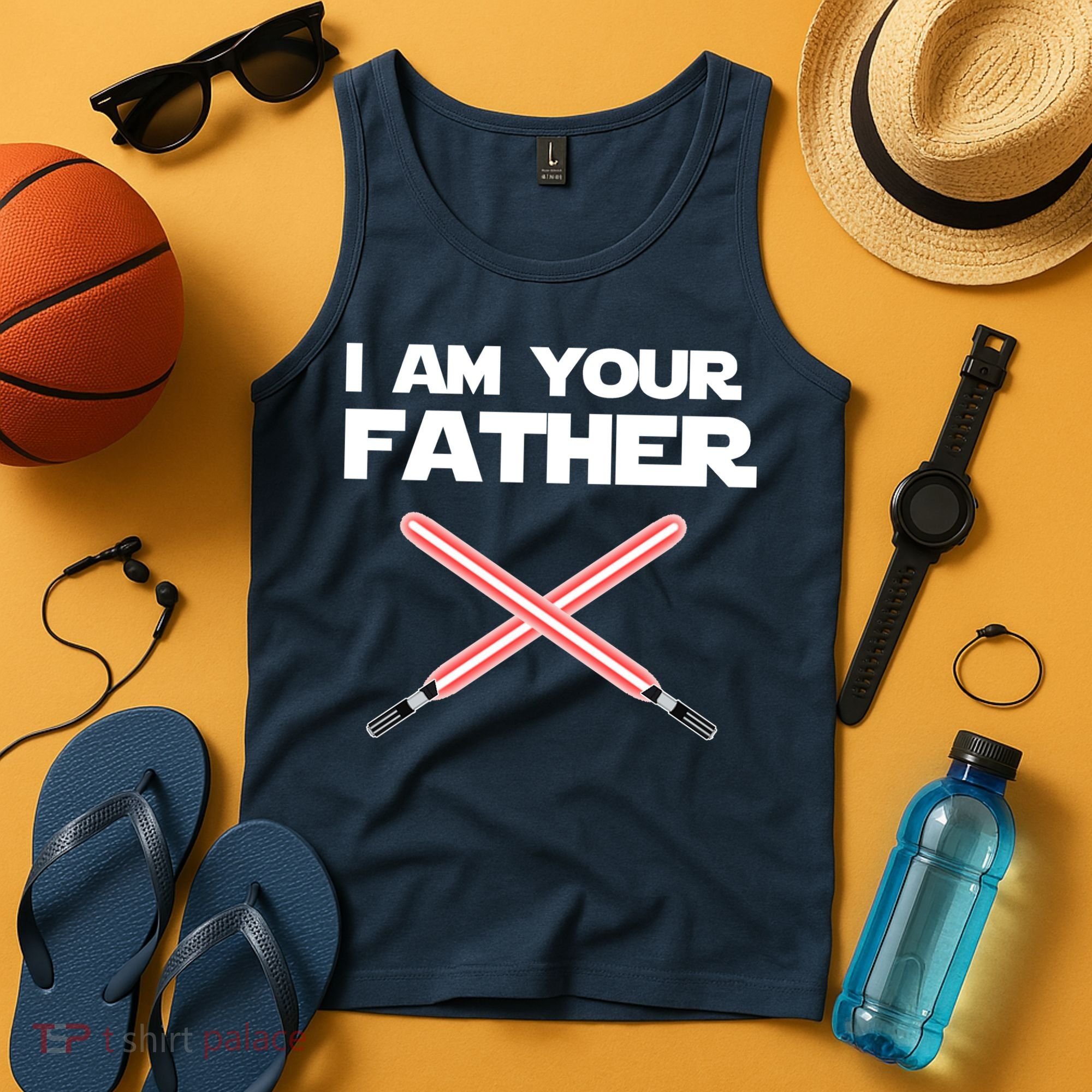 I Am Your Father Dad Lightsaber Tank Top
