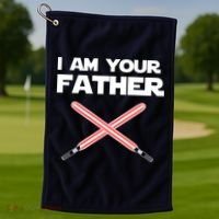 I Am Your Father Dad Lightsaber Golf Towel thumb 1