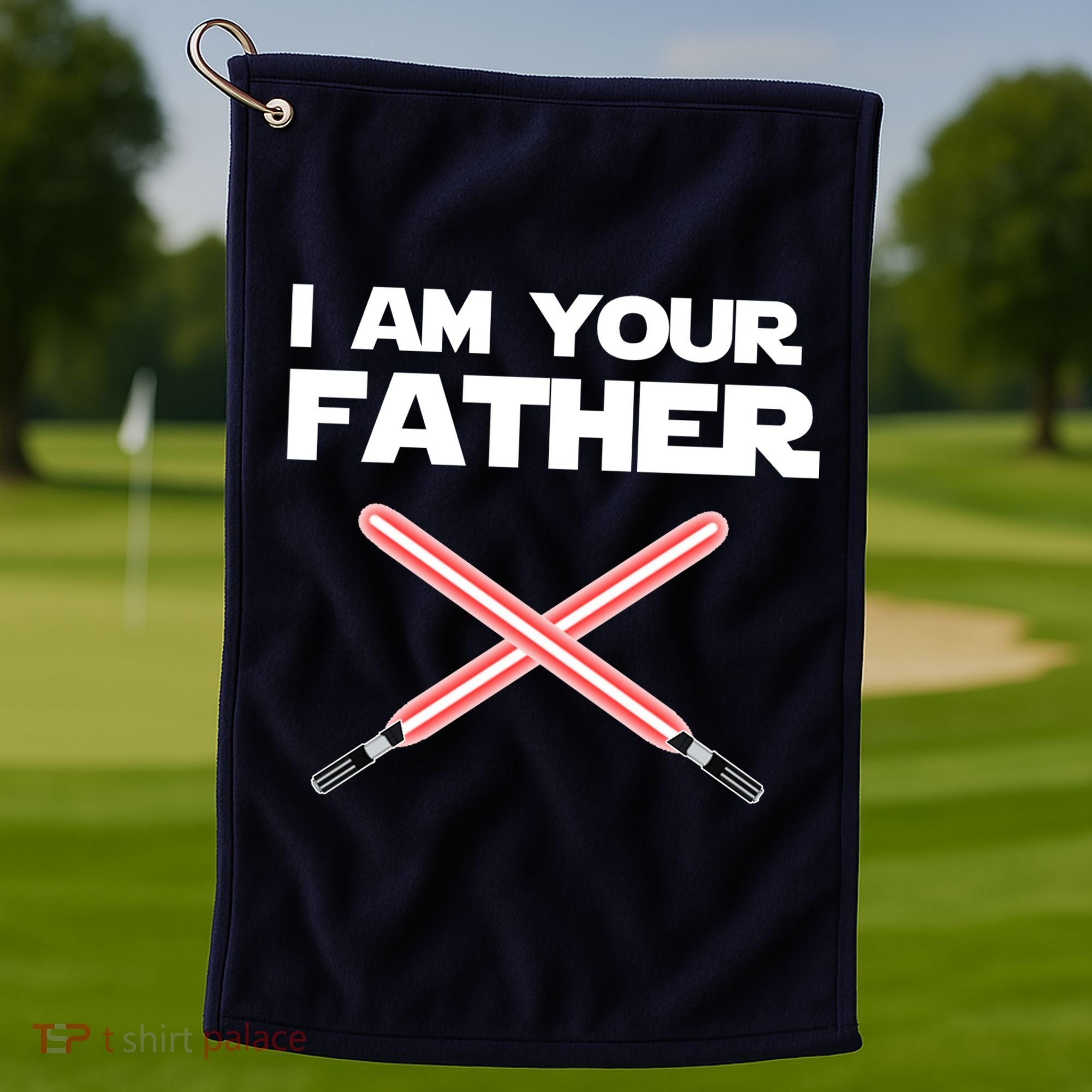 I Am Your Father Dad Lightsaber Golf Towel
