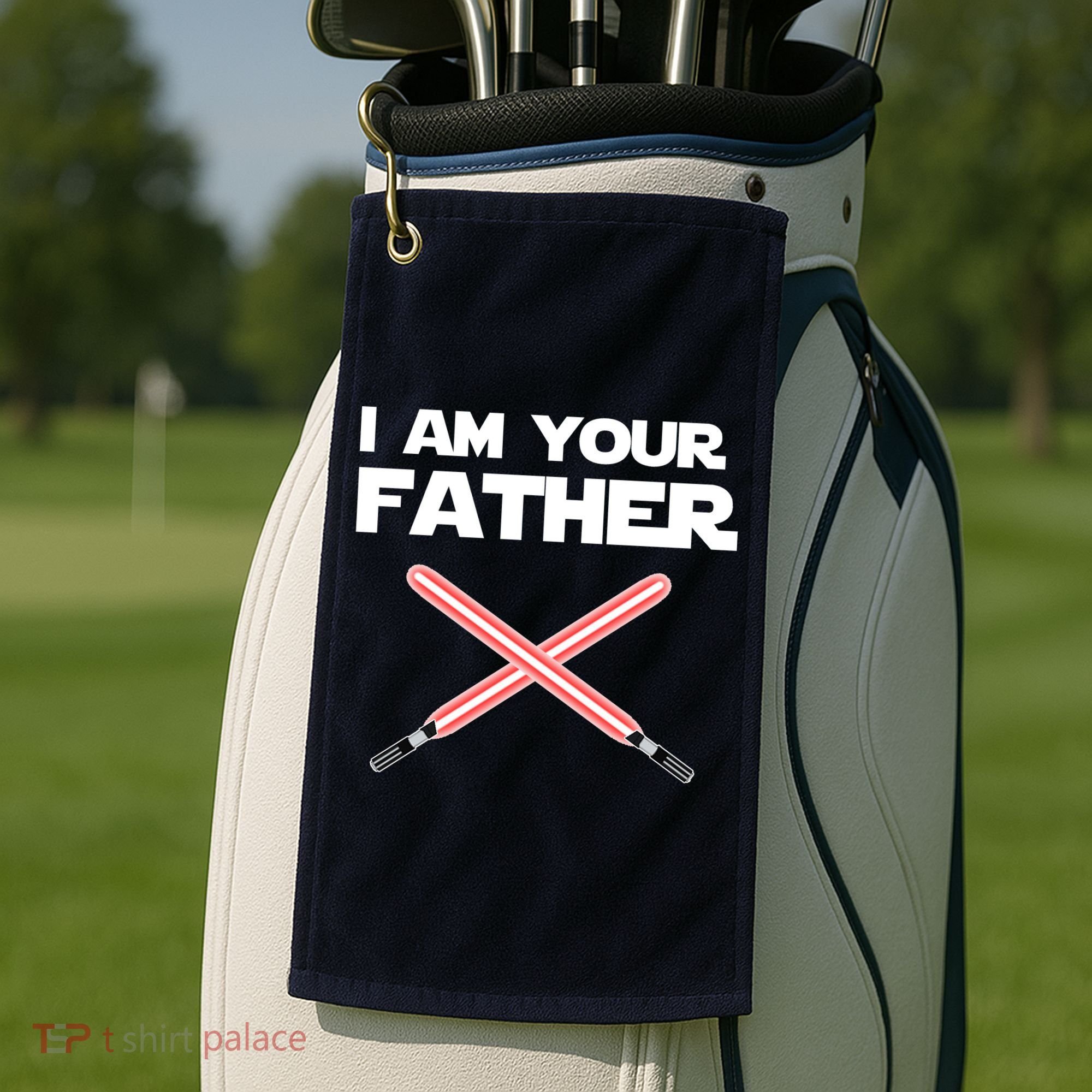 I Am Your Father Dad Lightsaber Golf Towel