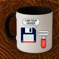 I Am Your Father Retro Floppy Disk USB Coffee Mug thumb 2