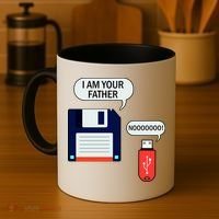 I Am Your Father Retro Floppy Disk USB Coffee Mug thumb 4