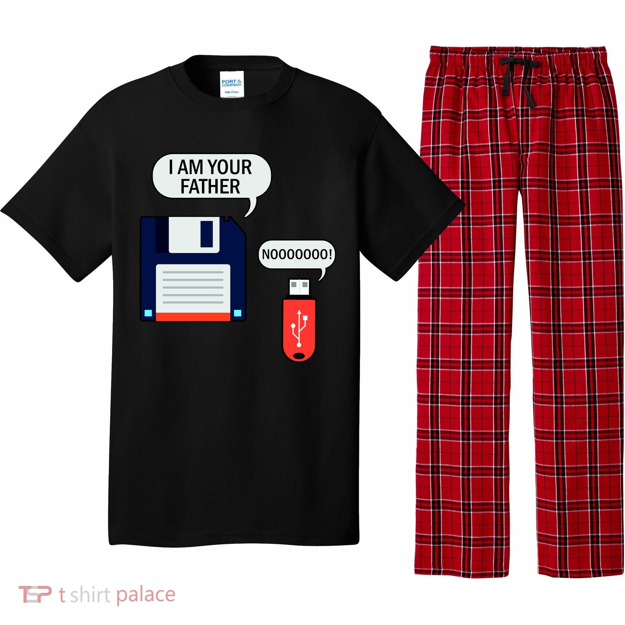 I Am Your Father Retro Floppy Disk USB Pajama Set
