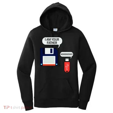 I Am Your Father Retro Floppy Disk USB Women's Hoodie