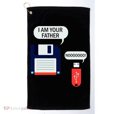 I Am Your Father Retro Floppy Disk USB Golf Towel