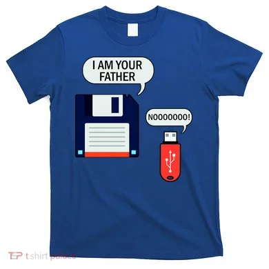 I Am Your Father Retro Floppy Disk USB T-Shirt