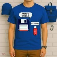 I Am Your Father Retro Floppy Disk USB T-Shirt thumb 6
