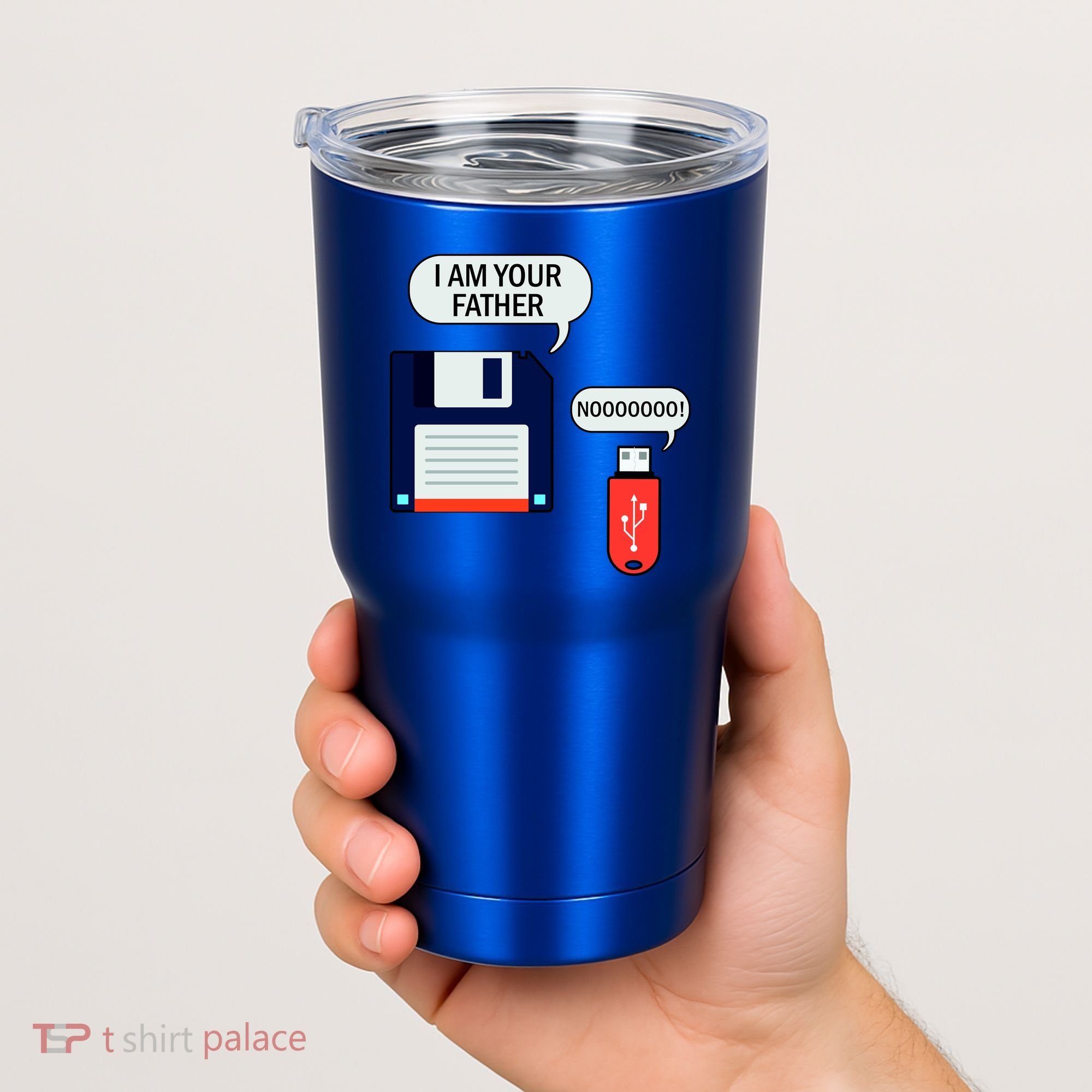 I Am Your Father Retro Floppy Disk USB Tumbler