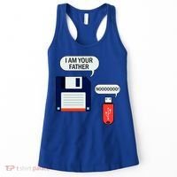 I Am Your Father Retro Floppy Disk USB Women's Tank Top thumb 0