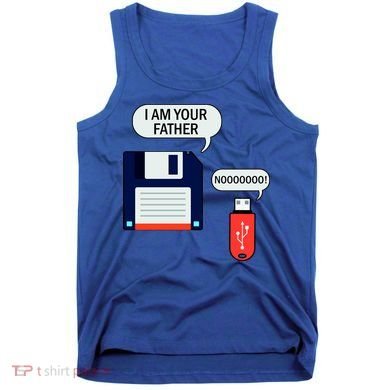 I Am Your Father Retro Floppy Disk USB Tank Top
