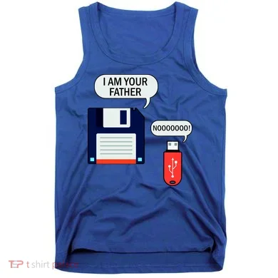 I Am Your Father Retro Floppy Disk USB Tank Top