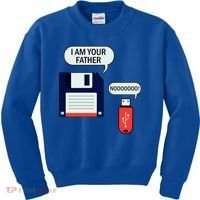 I Am Your Father Retro Floppy Disk USB Kids Sweatshirt thumb 0