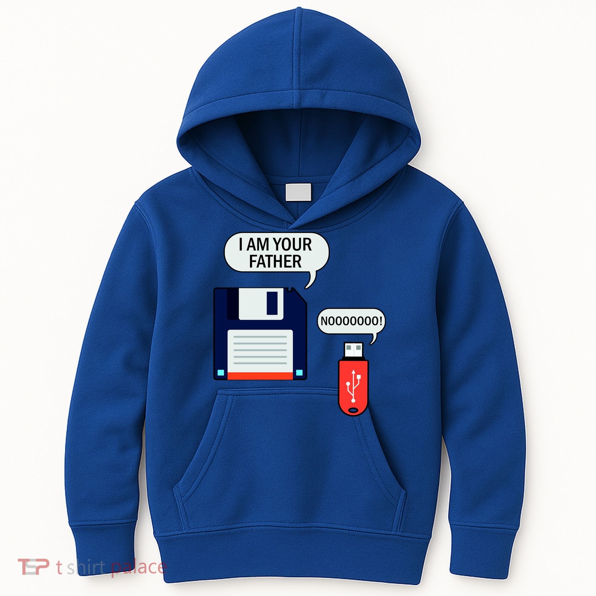 I Am Your Father Retro Floppy Disk USB Kids Hoodie