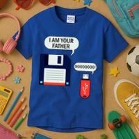 I Am Your Father Retro Floppy Disk USB Kids T-Shirt thumb 3