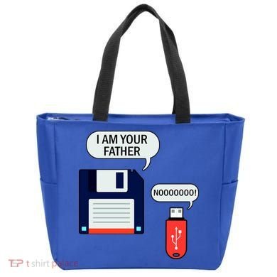 I Am Your Father Retro Floppy Disk USB Tote Bag
