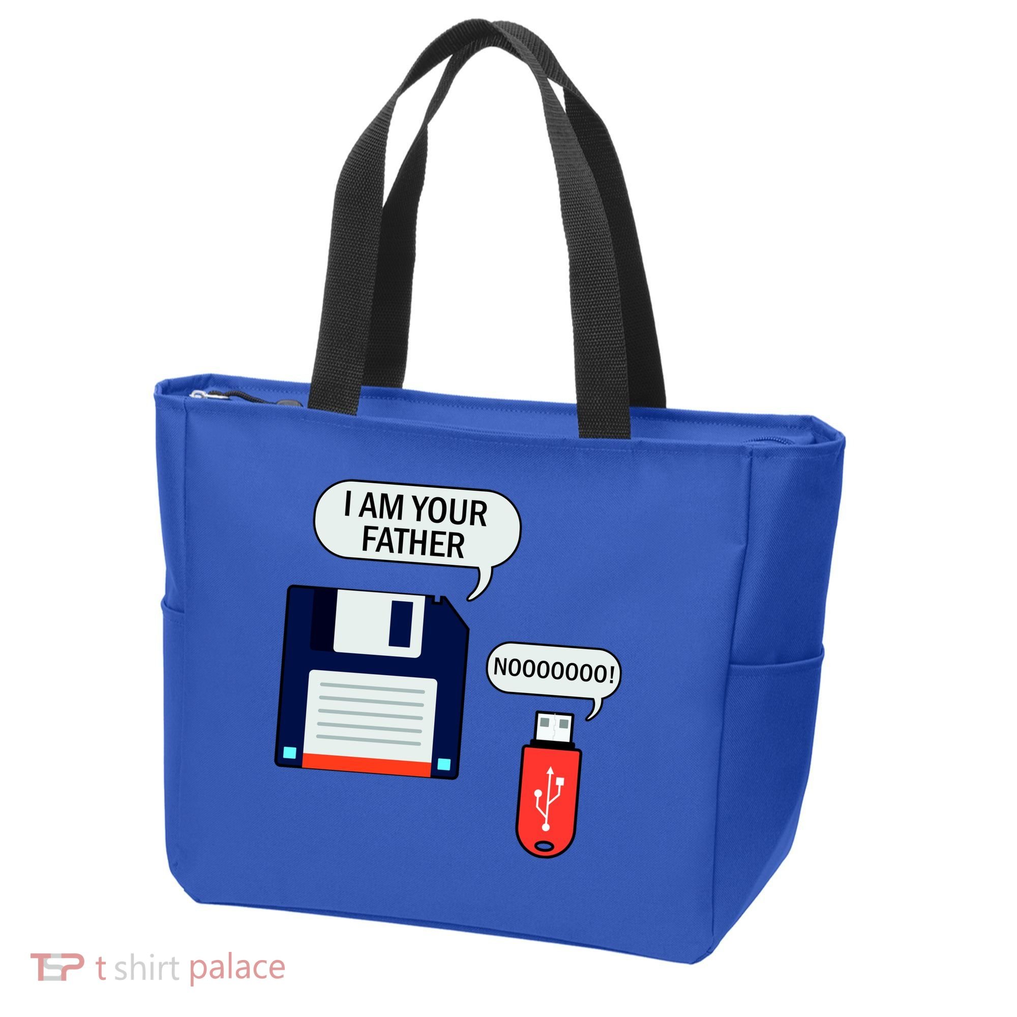 I Am Your Father Retro Floppy Disk USB Tote Bag