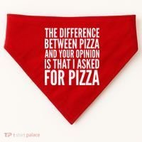 I Asked For Pizza Not Your Opinion USA-Made Doggie Bandana thumb 0