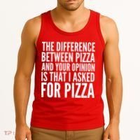 I Asked For Pizza Not Your Opinion Tank Top thumb 3