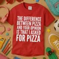 I Asked For Pizza Not Your Opinion Kids T-Shirt thumb 3