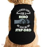 I Asked God For A Hero He Sent Me My Step-Dad Doggie Tank thumb 0