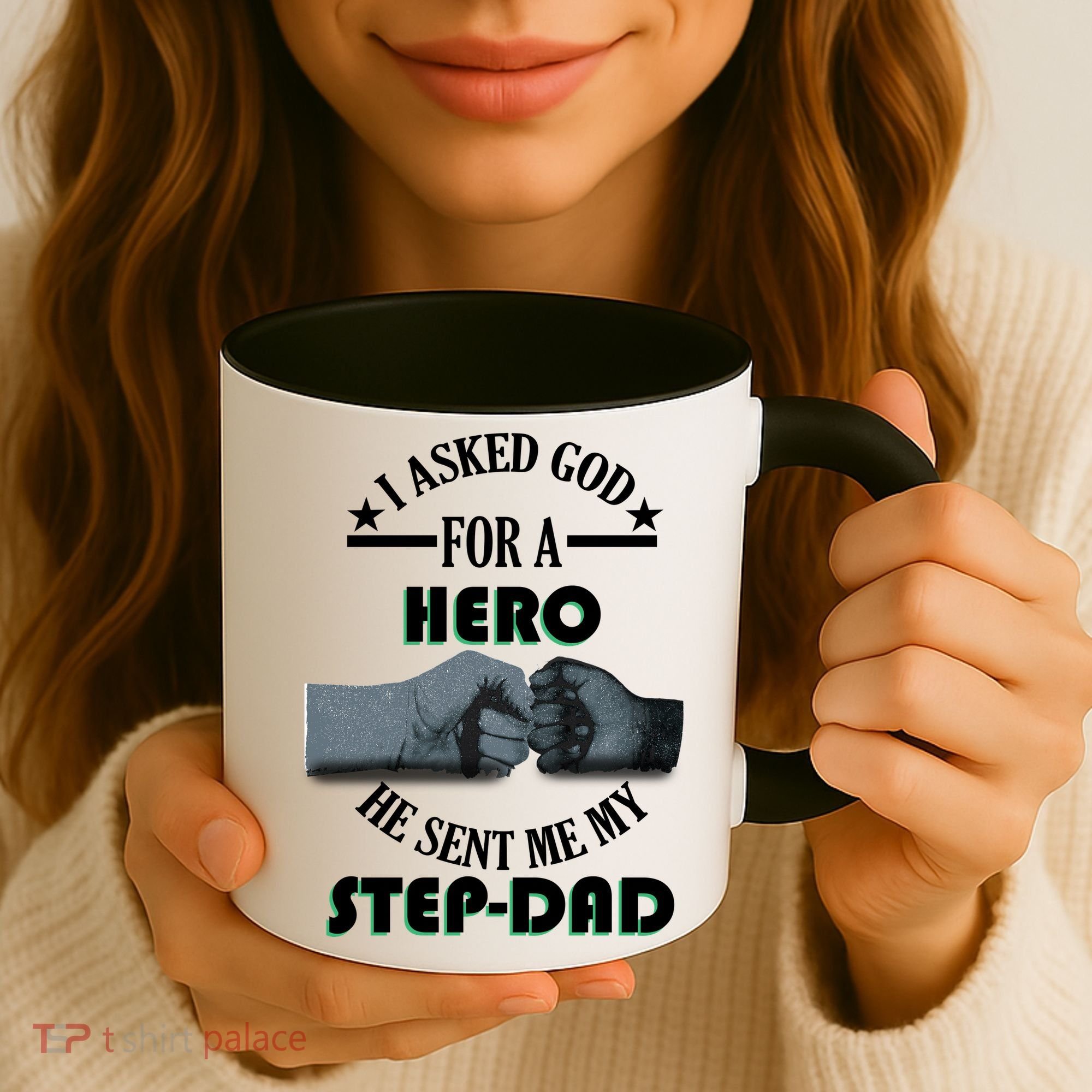 I Asked God For A Hero He Sent Me My Step-Dad Coffee Mug