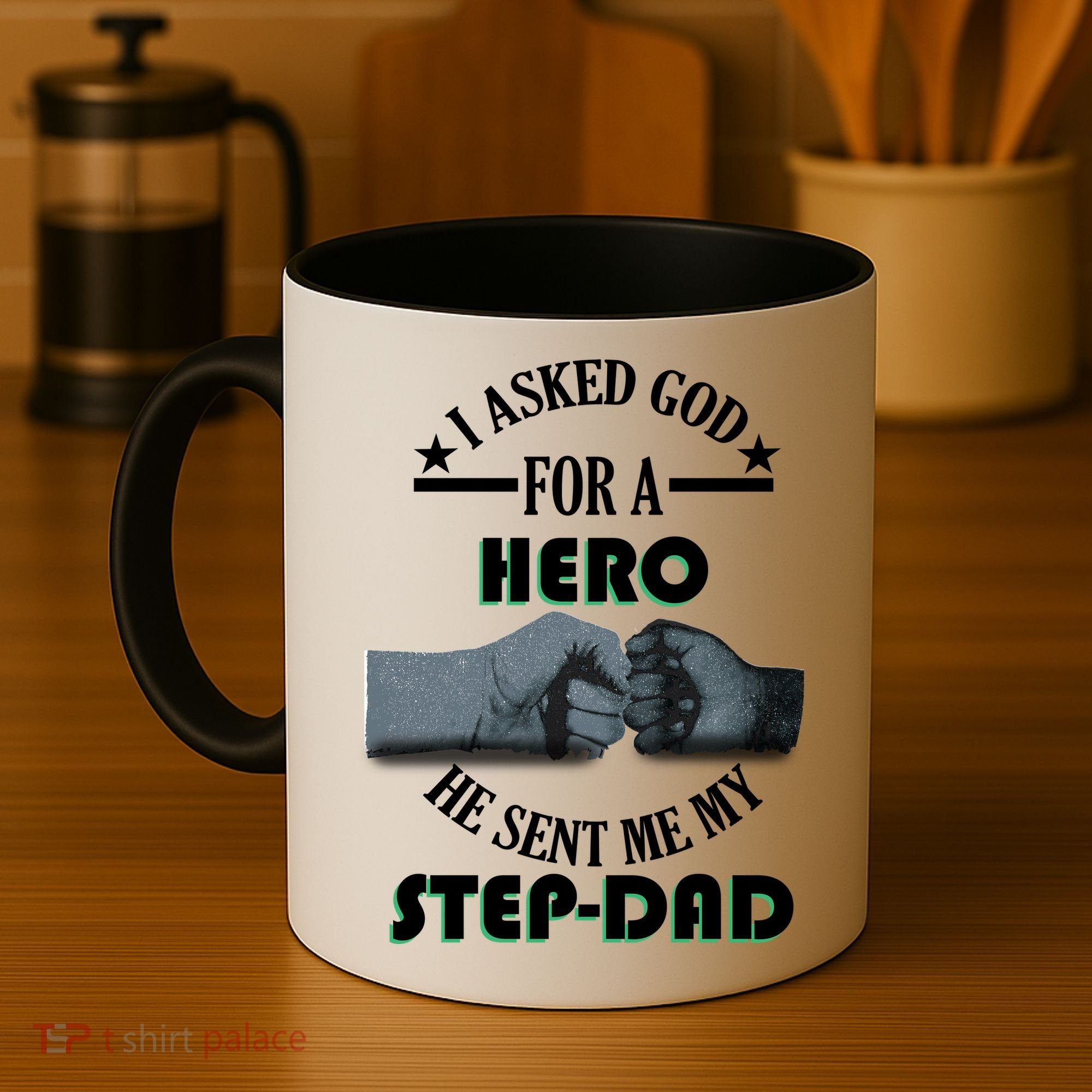 I Asked God For A Hero He Sent Me My Step-Dad Coffee Mug
