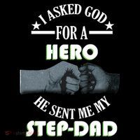 I Asked God For A Hero He Sent Me My Step-Dad Ornament thumb 1