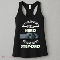 I Asked God For A Hero He Sent Me My Step-Dad Women's Tank Top thumb 3