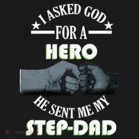 I Asked God For A Hero He Sent Me My Step-Dad Toddler Hoodie thumb 2