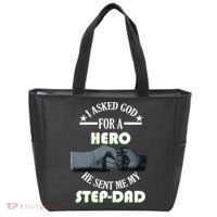 I Asked God For A Hero He Sent Me My Step-Dad Tote Bag thumb 0