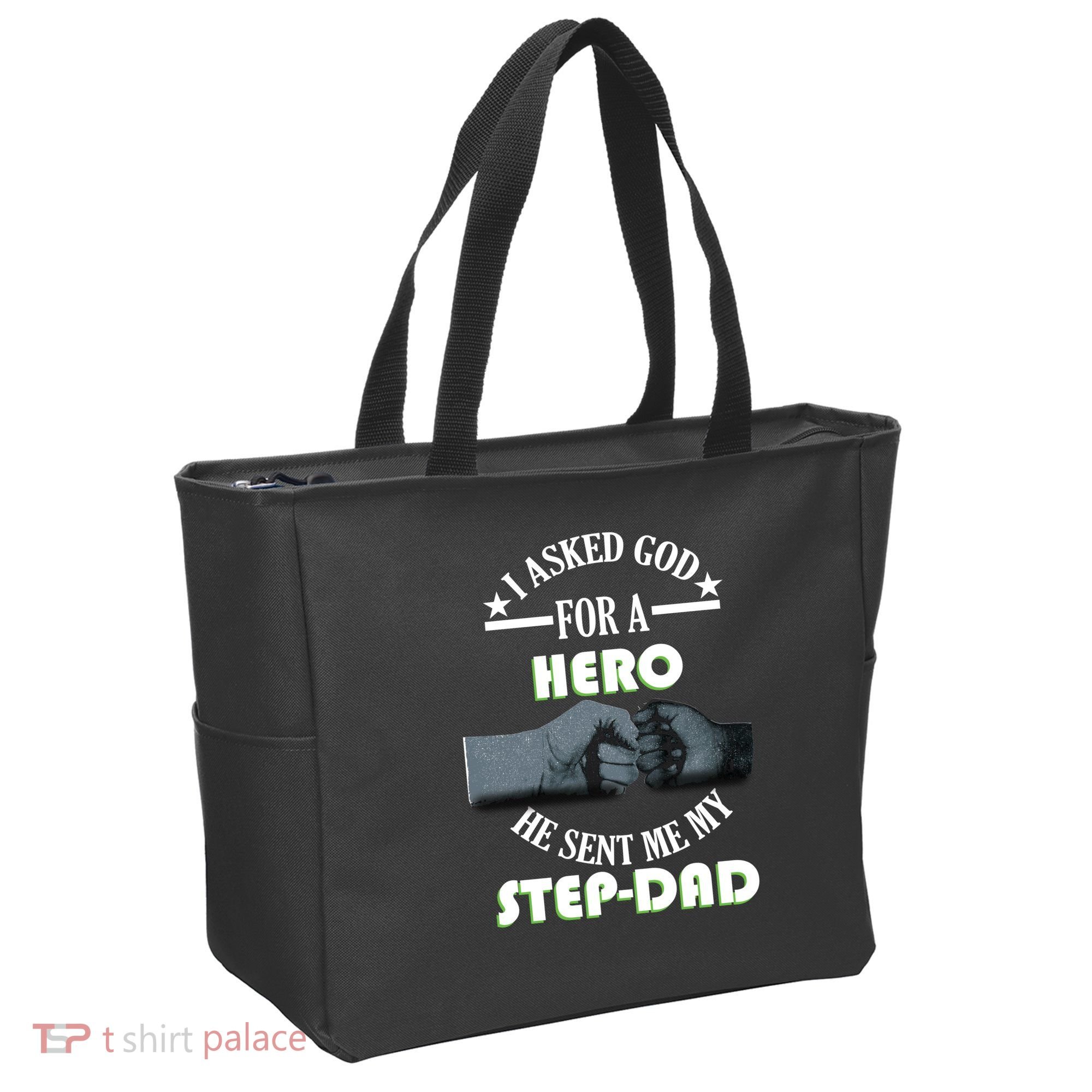 I Asked God For A Hero He Sent Me My Step-Dad Tote Bag