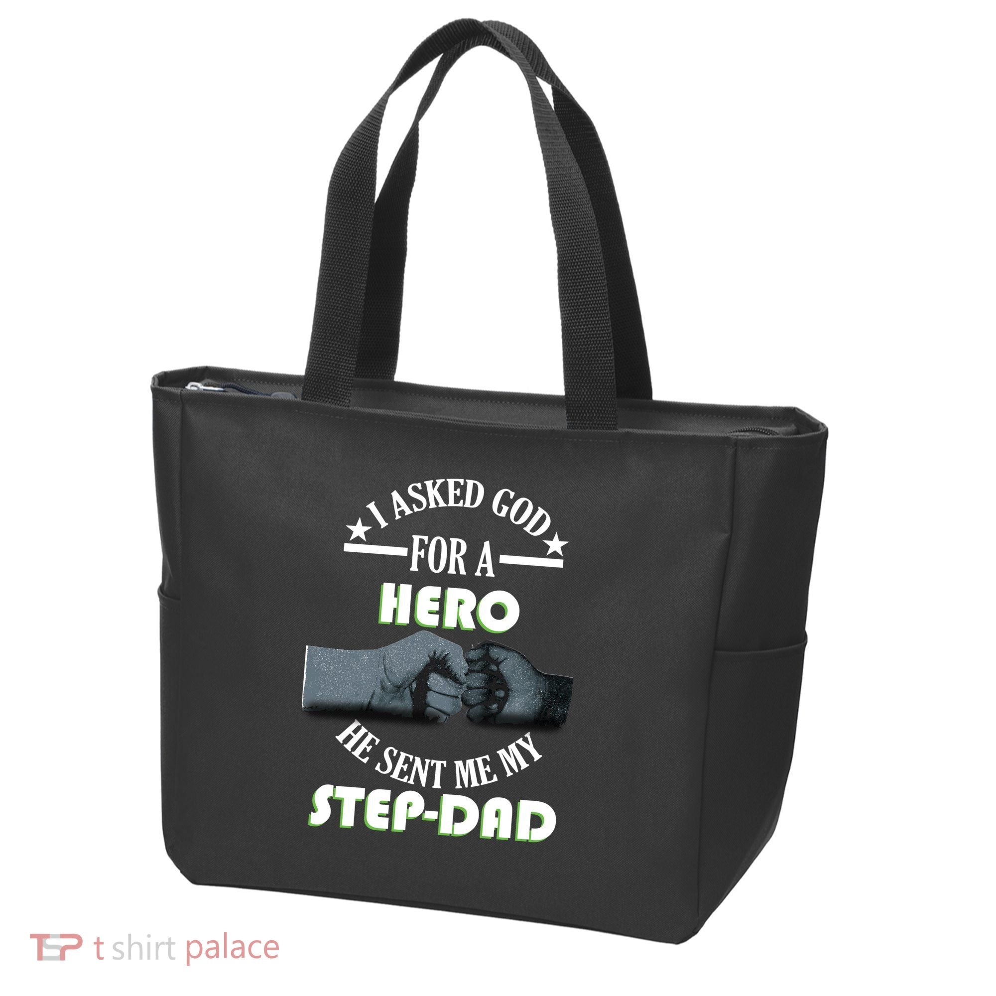 I Asked God For A Hero He Sent Me My Step-Dad Tote Bag