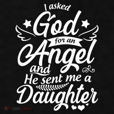 I Asked God For An Angel And He Sent Me A Daughter Ladies PosiCharge Tri-Blend Wicking Tank